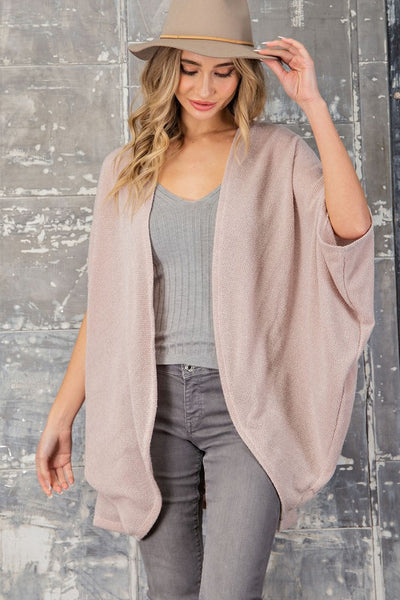 Dolman Short Sleeve Cardigan