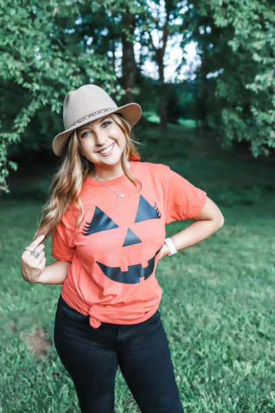 Pumpkin Face Graphic Tee (ships in 1-2 weeks as they are made when ordered)