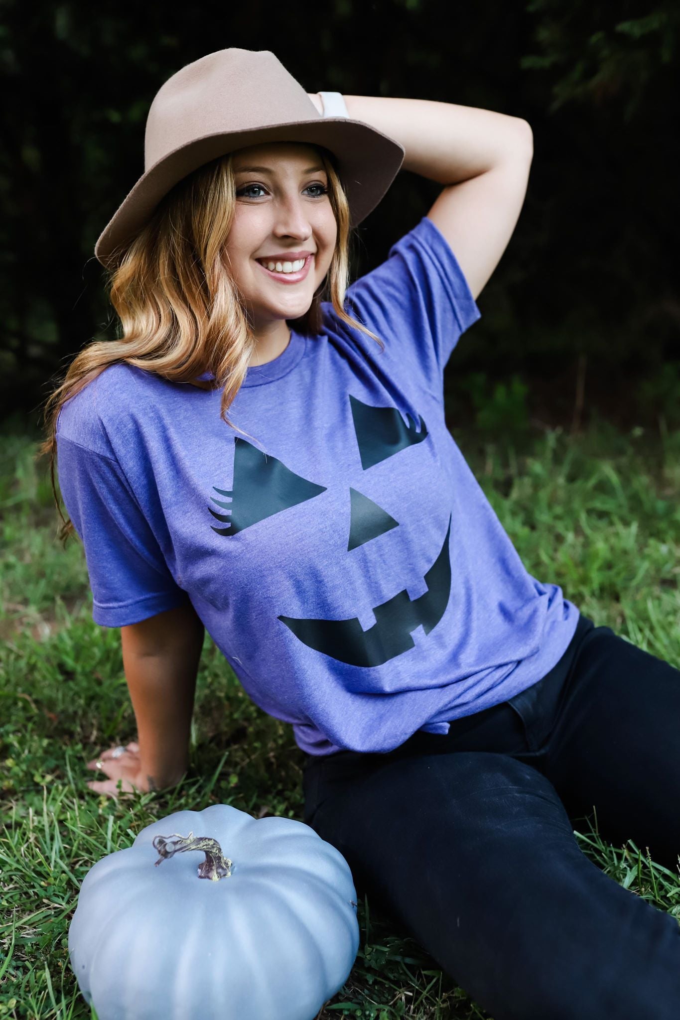Pumpkin Face Graphic Tee (ships in 1-2 weeks as they are made when ordered)