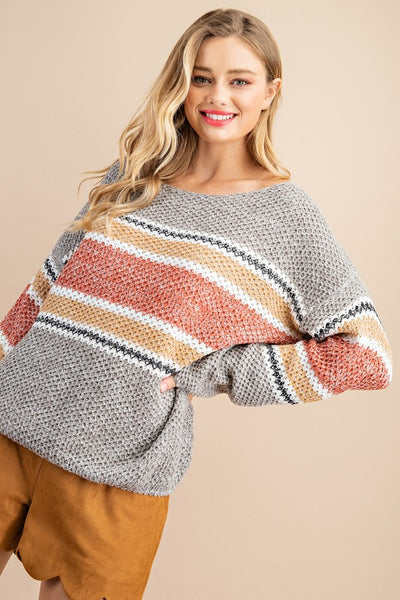 Striped Knit Sweater