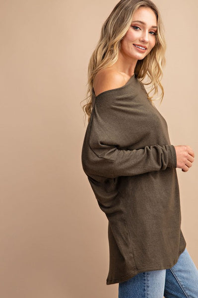 Long Sleeve Off Shoulder Tunic