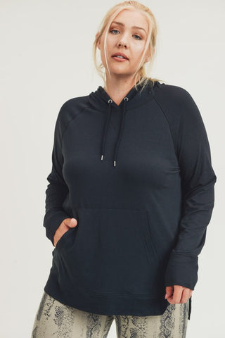 Lightweight Black Hoodie Pullover