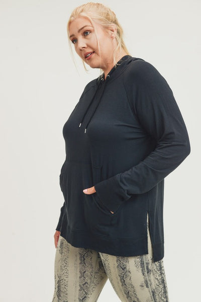 Lightweight Black Hoodie Pullover