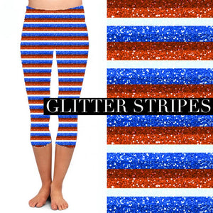 Glitter Stripes Capri