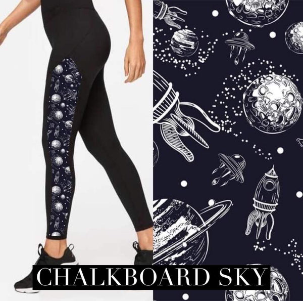 Chalkboard Sky Pocket Leggings