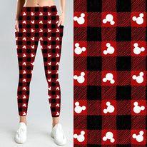 Plaid Mouse (FULL PRINT) Pocket Leggings - Preorder