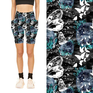 Crystal Butterfly Pocket Biker Shorts - PREORDER