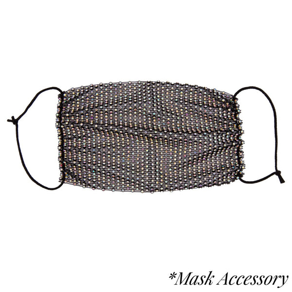 Mesh Rhinestone Face Mask Cover