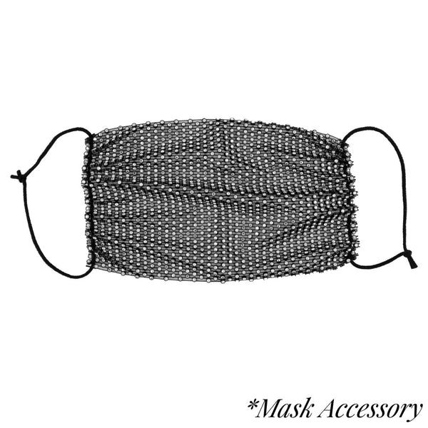 Mesh Rhinestone Face Mask Cover
