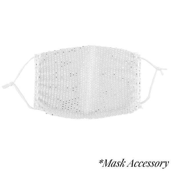 Mesh Rhinestone Face Mask Cover