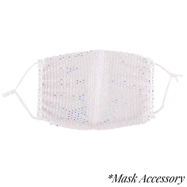 Mesh Rhinestone Face Mask Cover