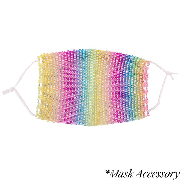 Mesh Rhinestone Face Mask Cover