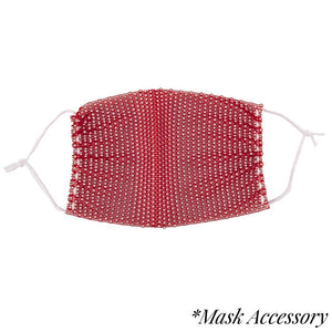 Mesh Rhinestone Face Mask Cover