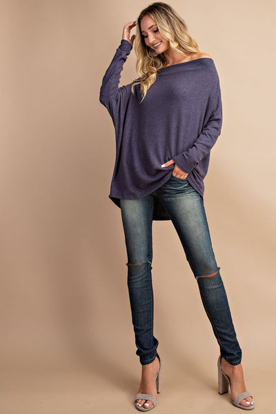 Long Sleeve Off Shoulder Tunic