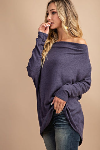 Long Sleeve Off Shoulder Tunic