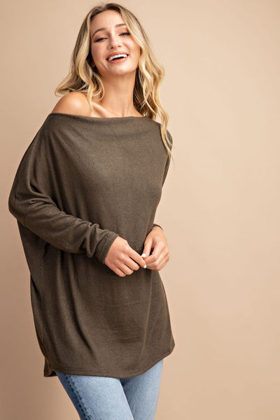 Long Sleeve Off Shoulder Tunic