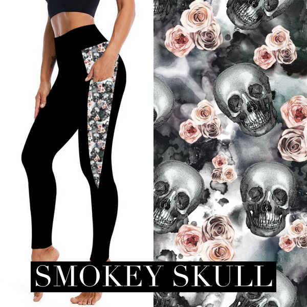 Smokey Skull Pocket Leggings