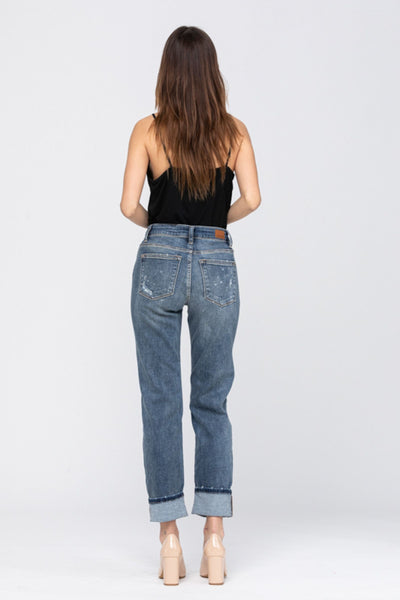 Judy Blue Bleach Splash Boyfriend Jeans