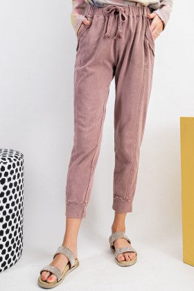 Faded Plum Mineral Washed Joggers