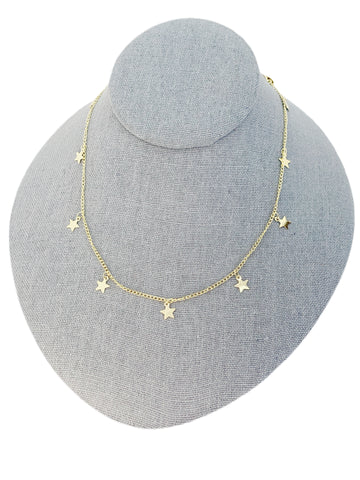 Gold Star Choker Necklace