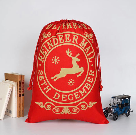 Delivery Reindeer Mail Santa Sack
