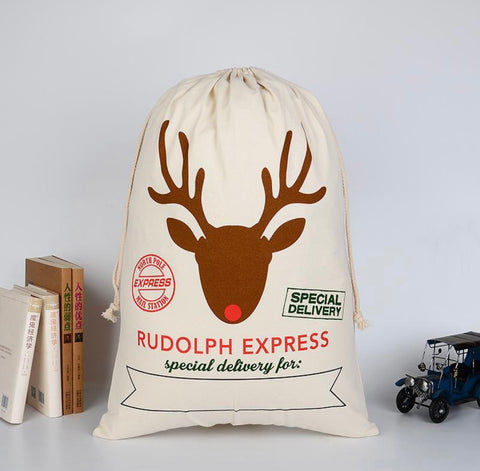 Rudolph Express Santa Sack
