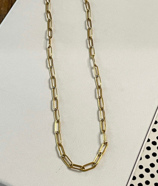Lexi Paperclip Gold Necklace