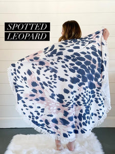 Round Microfiber Beach Blanket/Towel