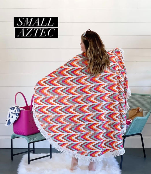 Round Microfiber Beach Blanket/Towel