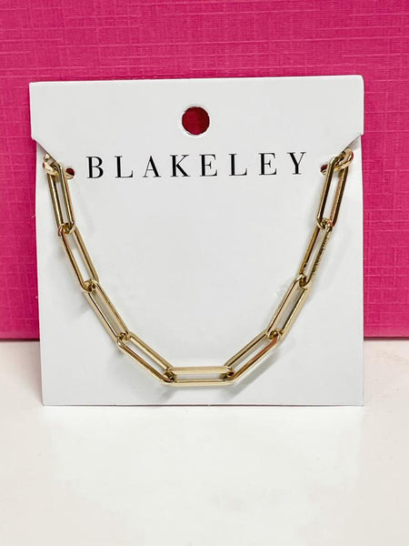 Lexi Paperclip Gold Necklace