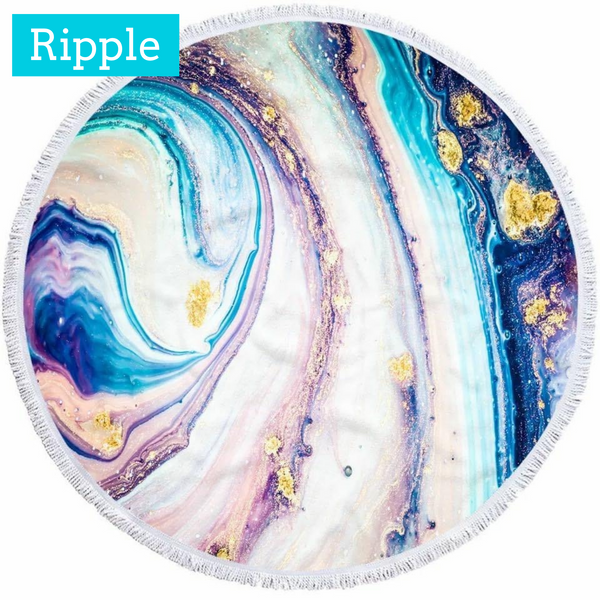 Geode Round Microfiber Beach Blanket