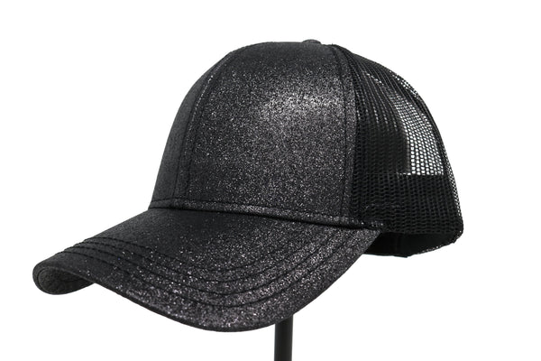 Glitter High Ponytail Ball Cap