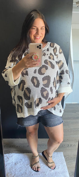 Scout Lightweight Knit Cheetah Top
