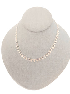 Gold Dangling Circle Choker Necklace