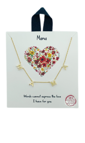 Gold MAMA 16"-18" Necklace