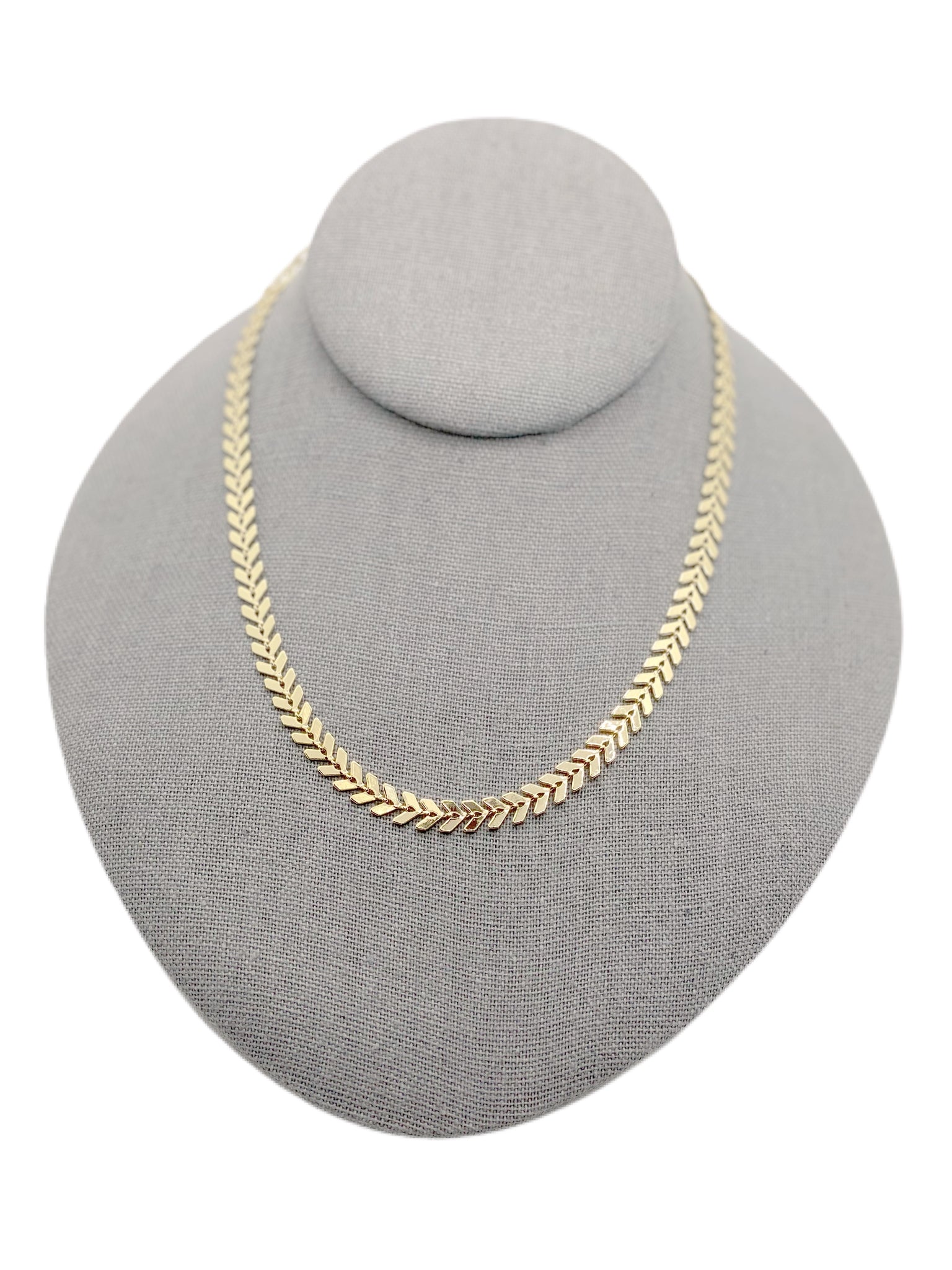 Gold Chevron Choker Necklace
