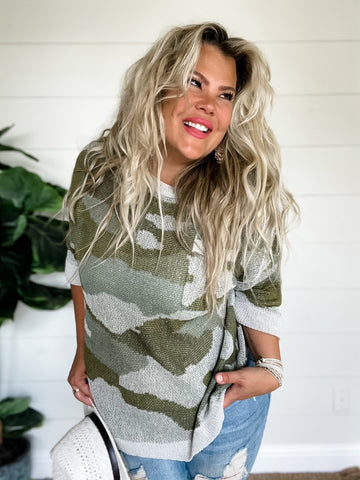 Scout Lightweight Knit Camo Top