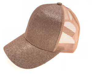 Glitter High Ponytail Ball Cap