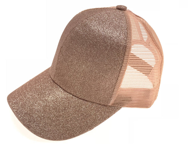 Glitter High Ponytail Ball Cap