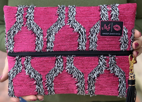 Makeup Junkie Bag - Pink Shag