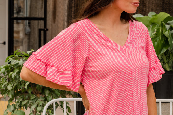 Flatter Me Ruffle Sleeve Top