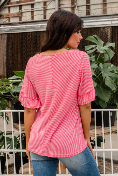 Flatter Me Ruffle Sleeve Top