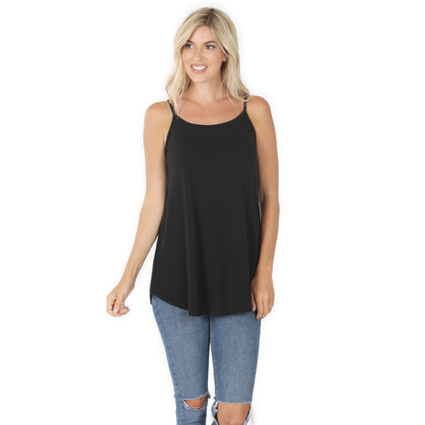Black Reversible Spaghetti Strap Tank