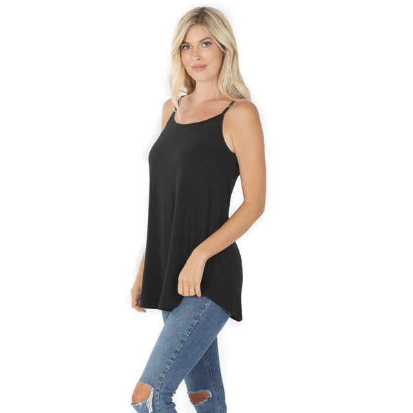Black Reversible Spaghetti Strap Tank