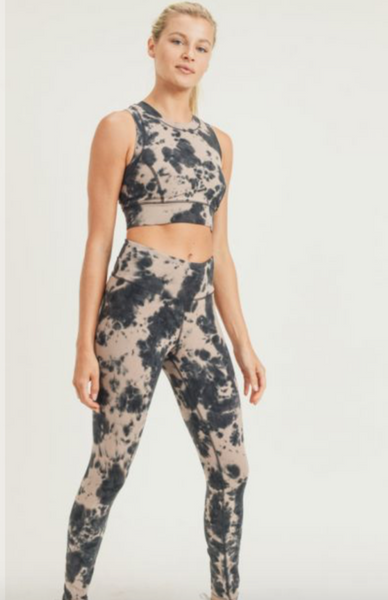 Tie-Dye Cotton Racerback Sports Bra