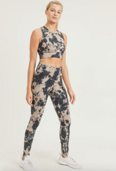 Tie-Dye Cotton Highwaist Leggings