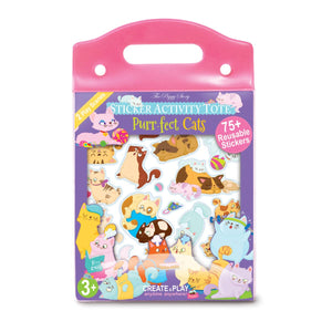 Purr-fect Cat Sticker Activity Tote