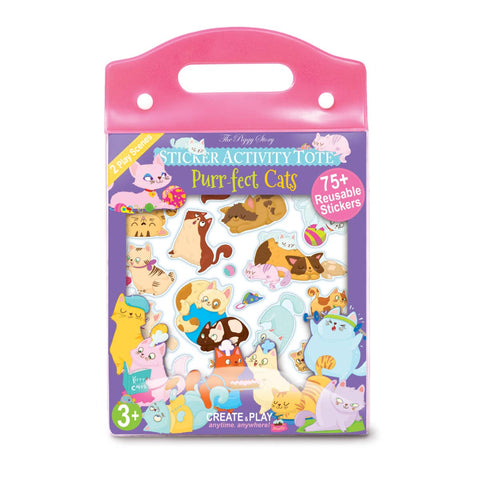 Purr-fect Cat Sticker Activity Tote