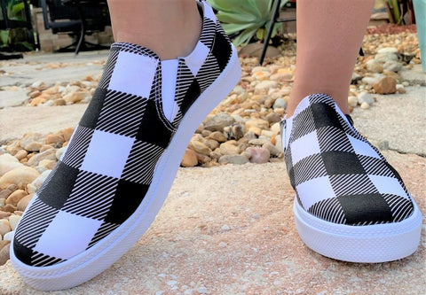GABY-1 BUFFALO PLAID WHITE