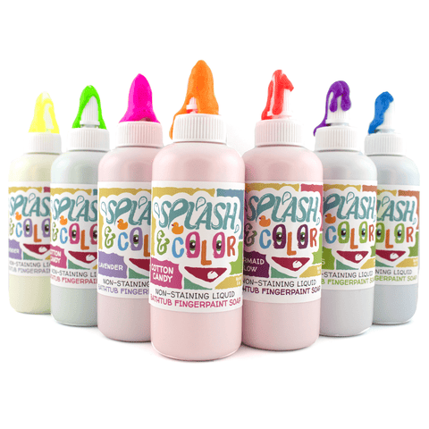 Splash & Color Bath Tub Soap Finger Paint - Mermaid Glow scent (Pink & Purple)